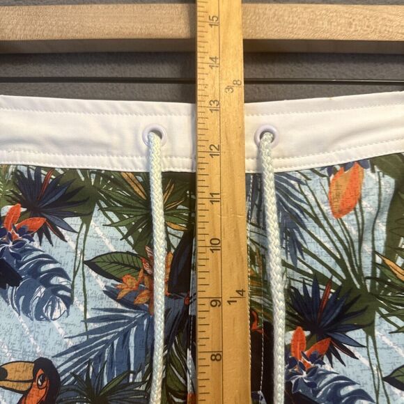 Johnnie-O Aventura Lined Swim Trunks Mens Size XXL 2XL Tropical Floral Toucan - Picture 8 of 15